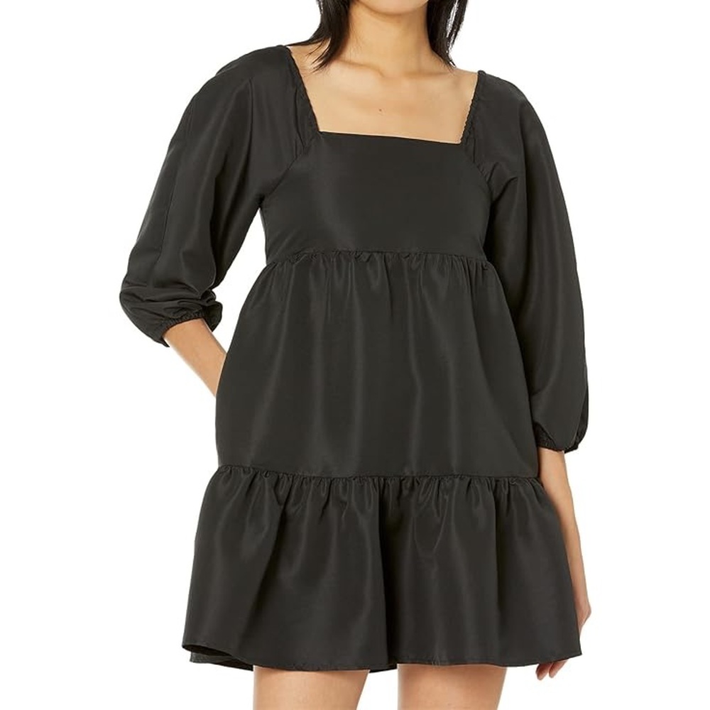 LEVI’S Dolci Black Tiered Babydoll Mini Dress